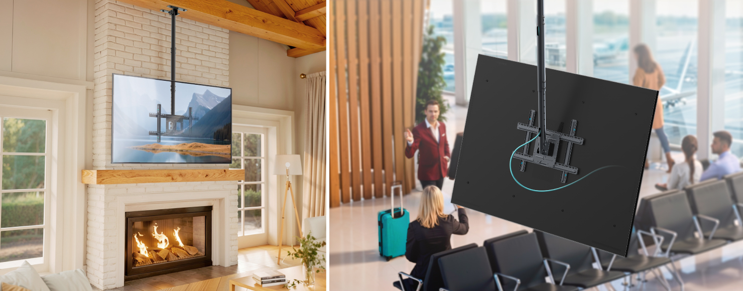 Как-установить-потолочный-кронштейн, Потолочный кронштейн, Потолочный кронштейн для телевизора, Потолочный ТВ кронштейн, Кронштейн для телевизора на потолок, Потолочные крепления для ТВ, кронштейны для проекторов, потолочный кронштейн для проектора, потолочное крепление для проектора