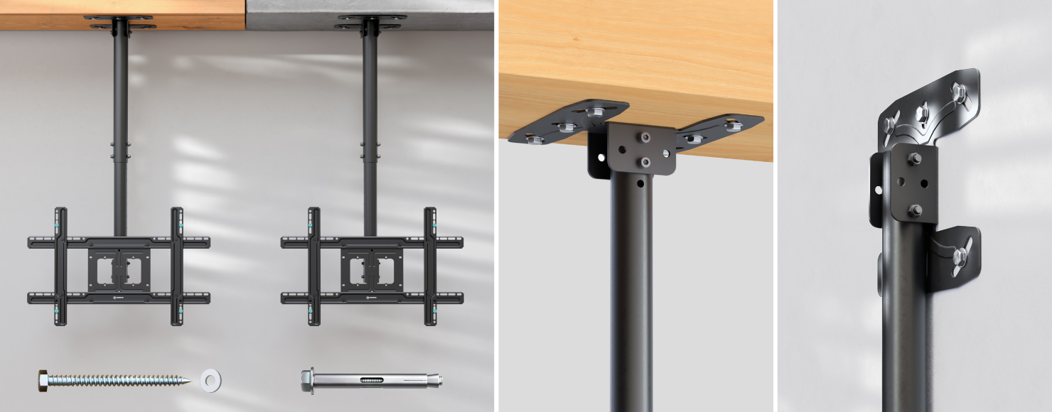Как-установить-потолочный-кронштейн, Потолочный кронштейн, Потолочный кронштейн для телевизора, Потолочный ТВ кронштейн, Кронштейн для телевизора на потолок, Потолочные крепления для ТВ, кронштейны для проекторов, потолочный кронштейн для проектора, потолочное крепление для проектора