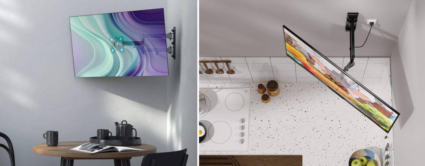 поворотно-наклонные кронштейны, настенные кронштейны для ТВ, наклонно-поворотный кронштейн