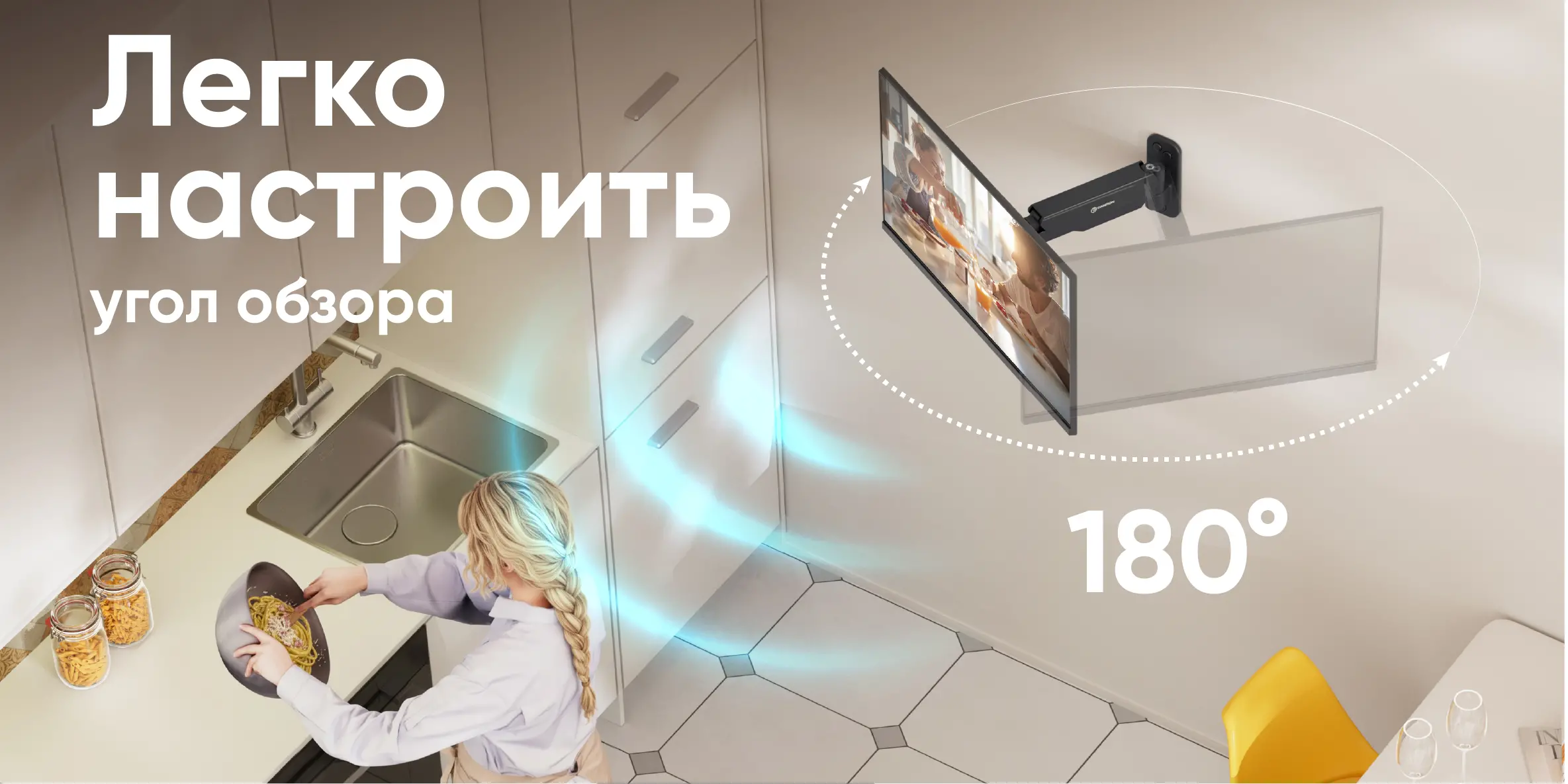 Легко настроить угол обзора