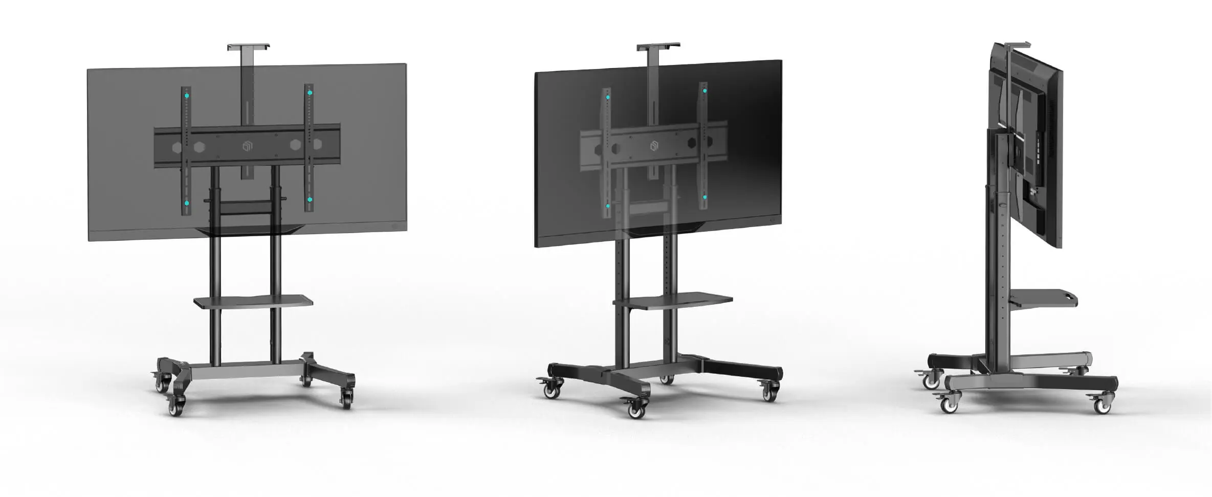 Mobile TV Stand Rolling TV Cart for 50