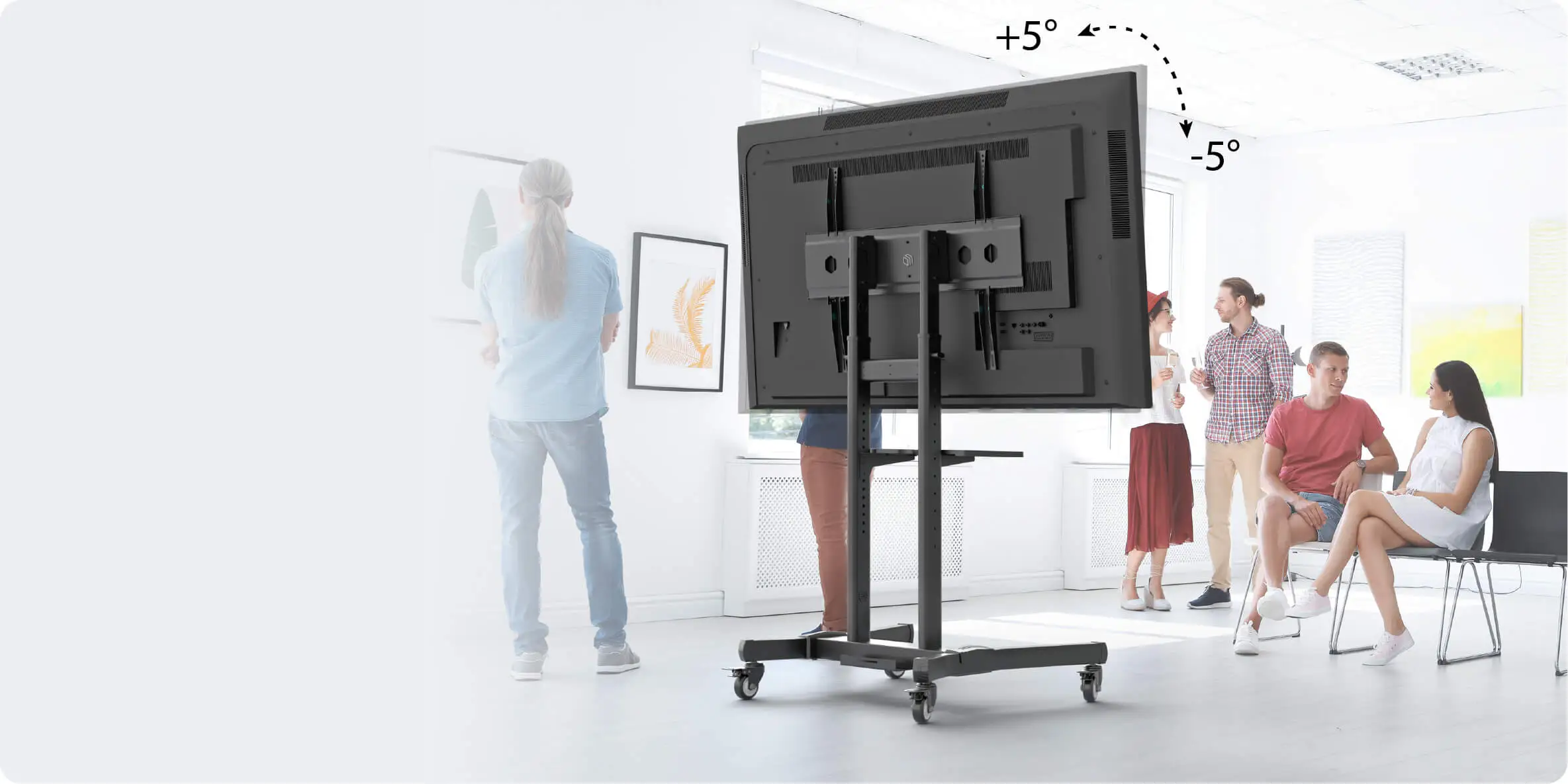 Mobile TV stand for 50