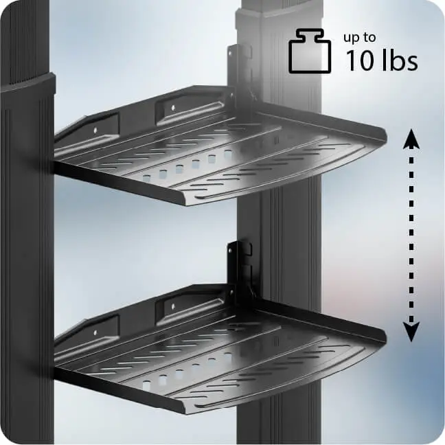 SOPORTE PARA MONITOR DE SUELO MOVIL PARA 42-65 MASTIL DE 2,1 M.