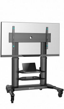 ONKRON стойка для телевизора с кронштейном 50"-82", мобильная, чёрная TS2771