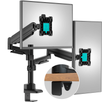 ONKRON кронштейн (держатель) для двух мониторов 17"-42" дюймов настольный, черный G140 - вид 1 миниатюра