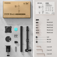 ONKRON кронштейн для монитора 13"-34" настольный, чёрный D121E - вид 11 миниатюра