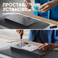 ONKRON кронштейн для монитора 13"-32" настольный, белый G160 - вид 11 миниатюра