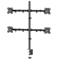 ONKRON кронштейн для четырех мониторов 13"-32" настольный, чёрный D421E - вид 1 миниатюра