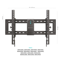 ONKRON кронштейн для телевизора 50"-85" наклонно-выдвижной, черный UM7 - вид 3 миниатюра