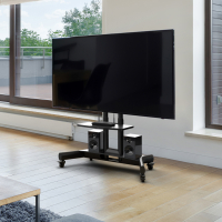 ONKRON стойка для ТВ и интерактивной панели с кронштейном 32"-70", мобильная, чёрная TS1350 - вид 6 миниатюра