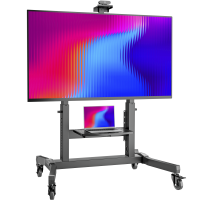 ONKRON мобильная стойка для ТВ 50"-100", макс 130 кг, наклонная, чёрная TS1991 - вид 1 миниатюра