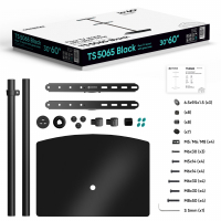 ONKRON интерьерная стойка для ТВ 30"-60", макс 41 кг, поворотная, чёрная TS5065 - вид 9 миниатюра