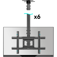 ONKRON потолочный кронштейн для телевизора 32"-80" потолочный телескопический, чёрный N2L - вид 2 миниатюра
