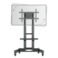 ONKRON стойка для телевизора с кронштейном 40&quot;-75&quot;, мобильная, чёрная TS1551R (ROTO)