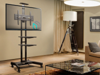 ONKRON стойка для телевизора с кронштейном 40"-70", мобильная, чёрная TS1552 - вид 1 миниатюра