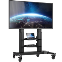 ONKRON мобильная стойка для телевизора с кронштейном 40"-80", макс 65.5 кг, чёрная TS2771 - вид 1 миниатюра