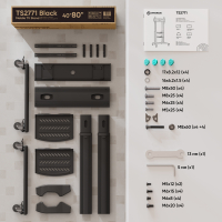 ONKRON мобильная стойка для телевизора с кронштейном 40"-80", макс 65.5 кг, чёрная TS2771 - вид 7 миниатюра