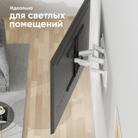 ONKRON Кронштейн для ТВ 32"-90", макс. 50 кг, наклонно-поворотный, чёрно-белый SM6 - вид 4 миниатюра