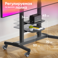 Полка для мобильной стойки TS1991 APT1991-B макс. нагрузка 5 кг. - вид 3 миниатюра