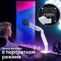 ONKRON кронштейн (держатель) для монитора 13"-55" дюймов настольный, чёрно-белый G110-BW - вид 4 миниатюра
