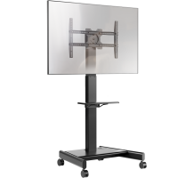 Мобильная стойка для телевизора с кронштейном 43"-75", макс 70 кг, черная TS1552e-B - вид 5 миниатюра