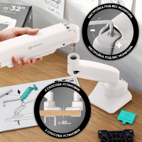 ONKRON кронштейн (держатель) для монитора 13"-32" настольный, чёрно-белый G80 - вид 8 миниатюра