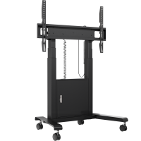 ONKRON моторизированная мобильная стойка для ТВ 55"-100", макс 100 кг, черная  FPRO2L-20-B