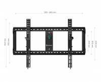 ONKRON кронштейн для телевизора 65"-100" наклонный, черный UT9 - вид 2 миниатюра